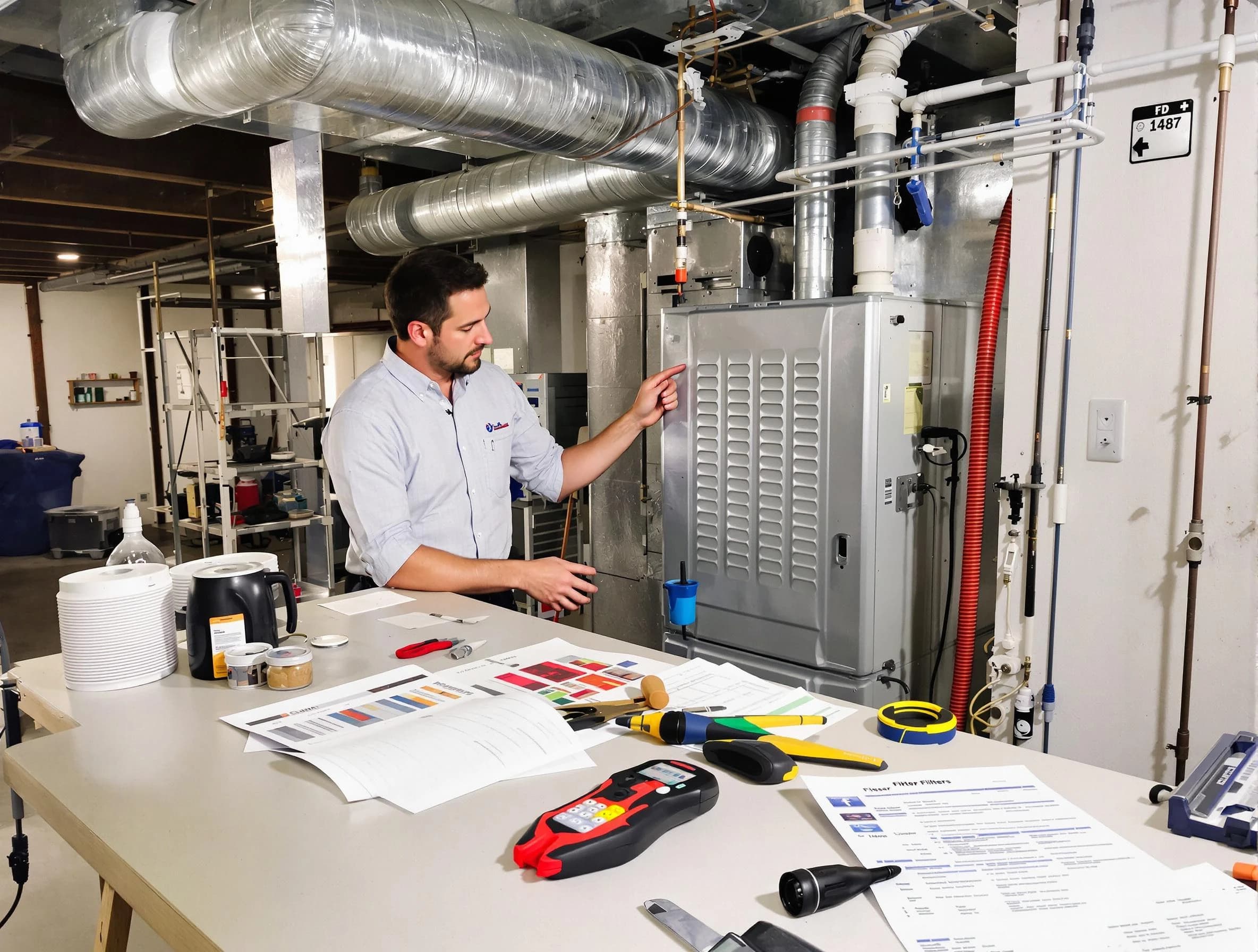 Corrales Air Duct Cleaning inspector conducting detailed filter system evaluation using professional diagnostic tools in Corrales