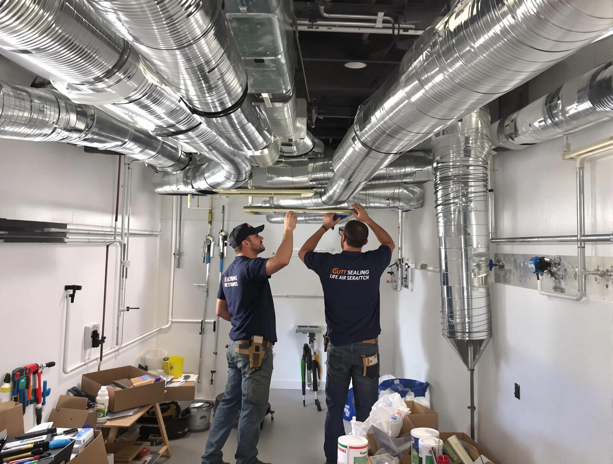 Corrales Air Duct Cleaning technician applying professional duct sealing solutions in Corrales