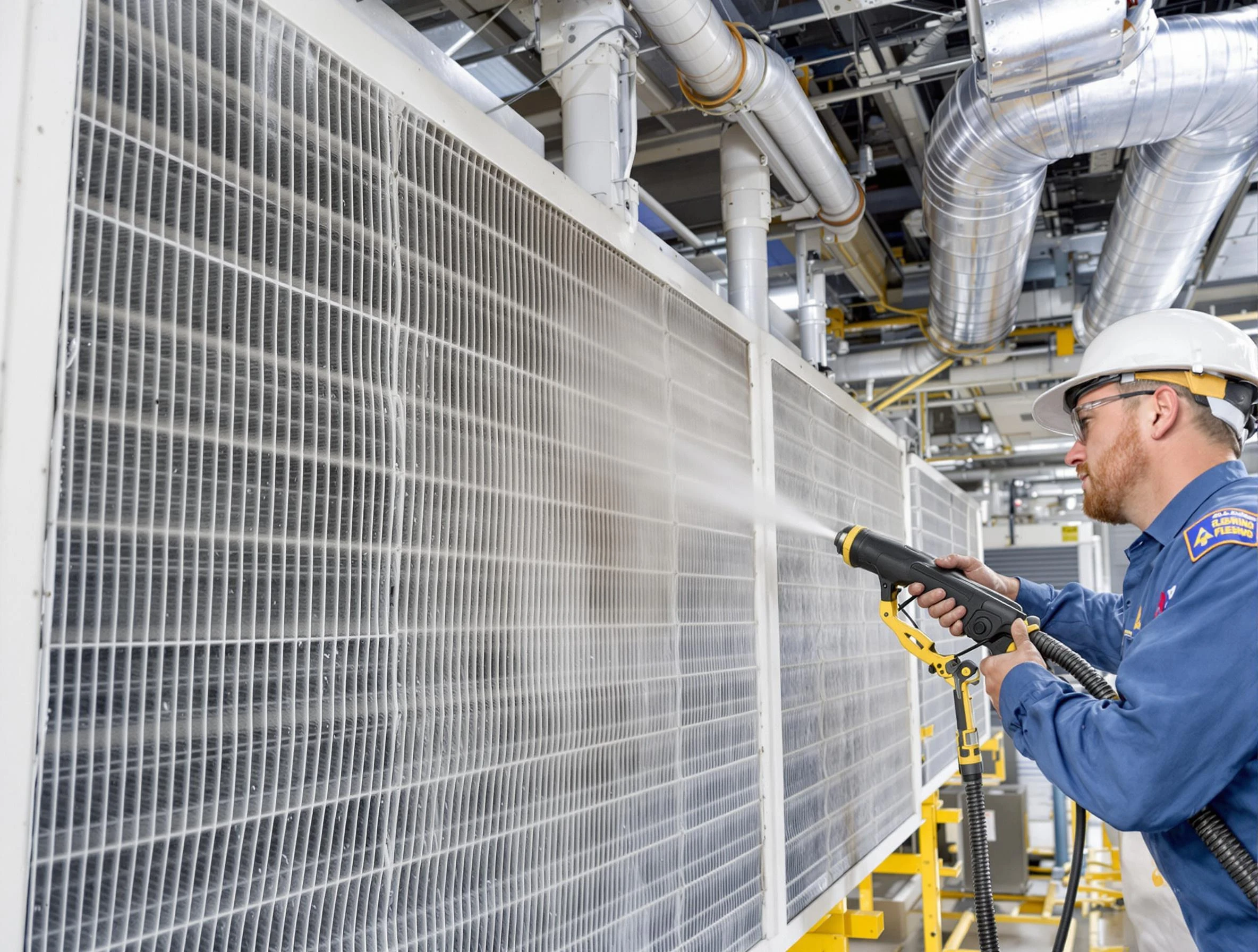 Professional commercial coil cleaning by Corrales Air Duct Cleaning in Corrales